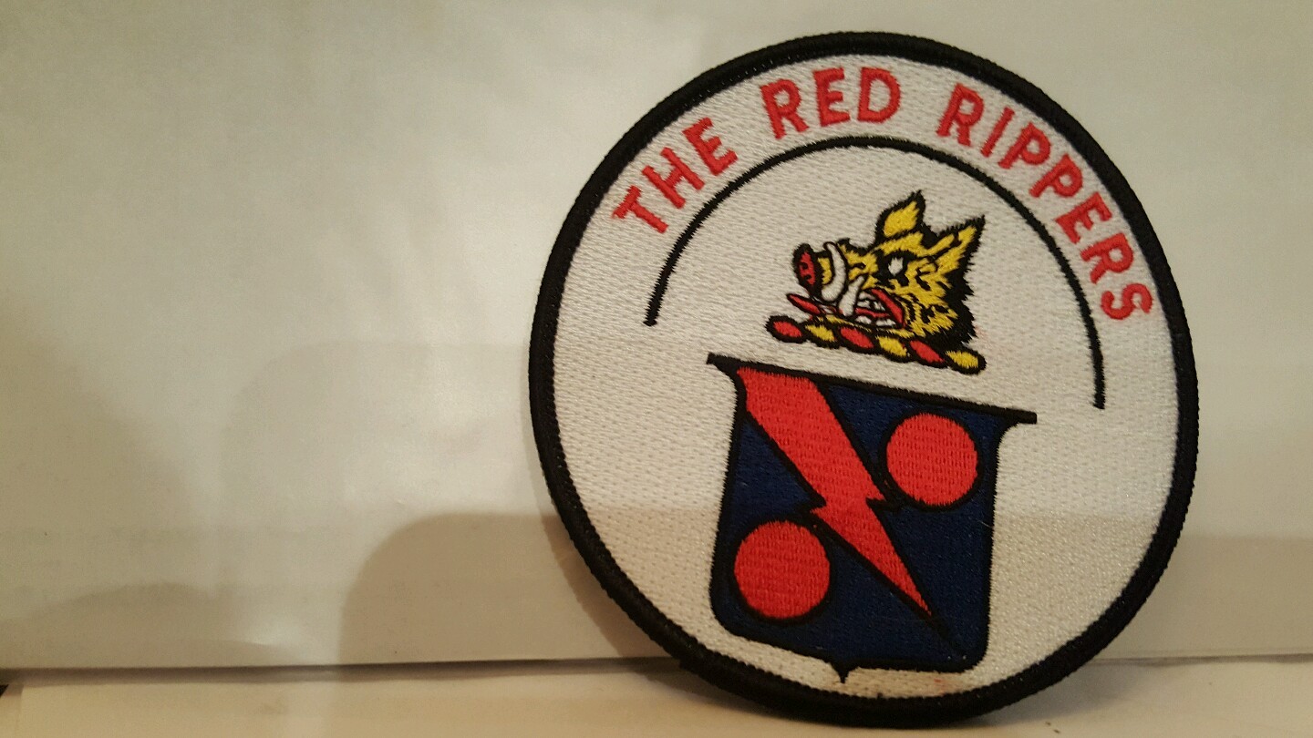 Navy Red Rippers Color Patch 4 x 4 inches