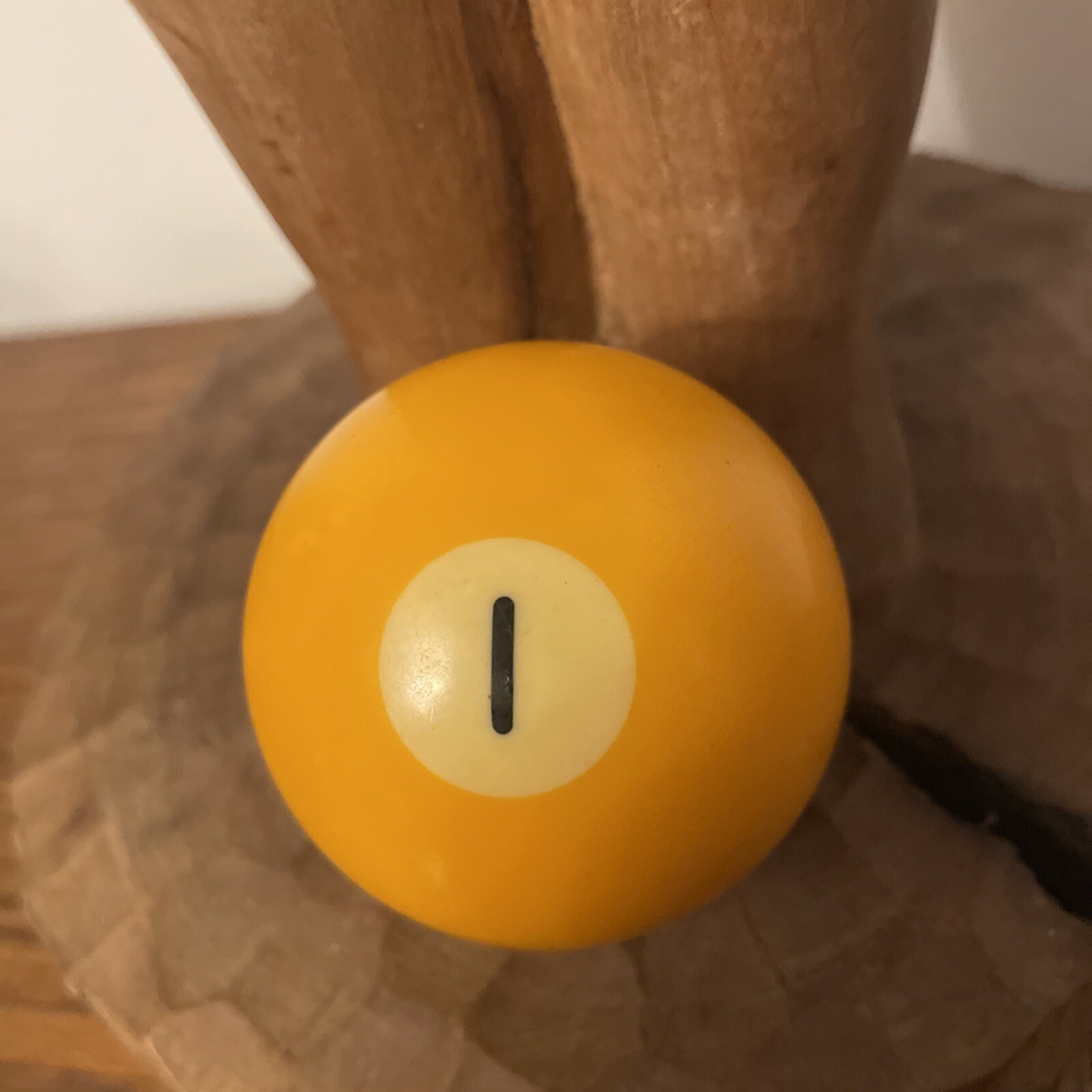 Vintage No. 1 Yellow Pool Ball Billiard 2 1/4” Replacement