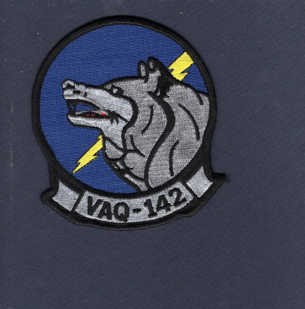 VAQ-142 GRAYWOLVES EA-6B PROWLER EA-18 GROWLER 4" US Navy Squadron Patch