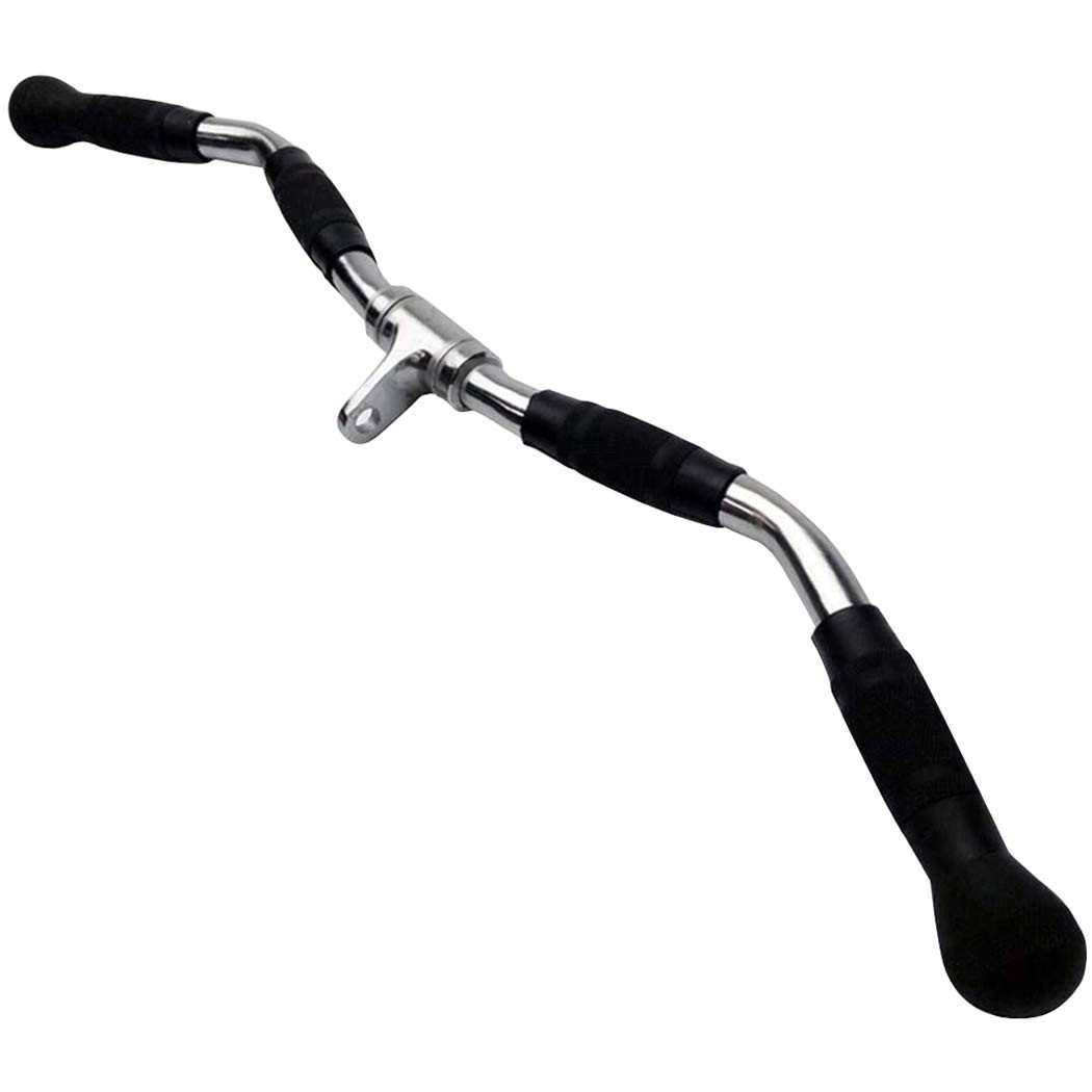 Lat Bar Cable Machine Attachment, Curl Pulldown Bar with Full Rotation and Ru...