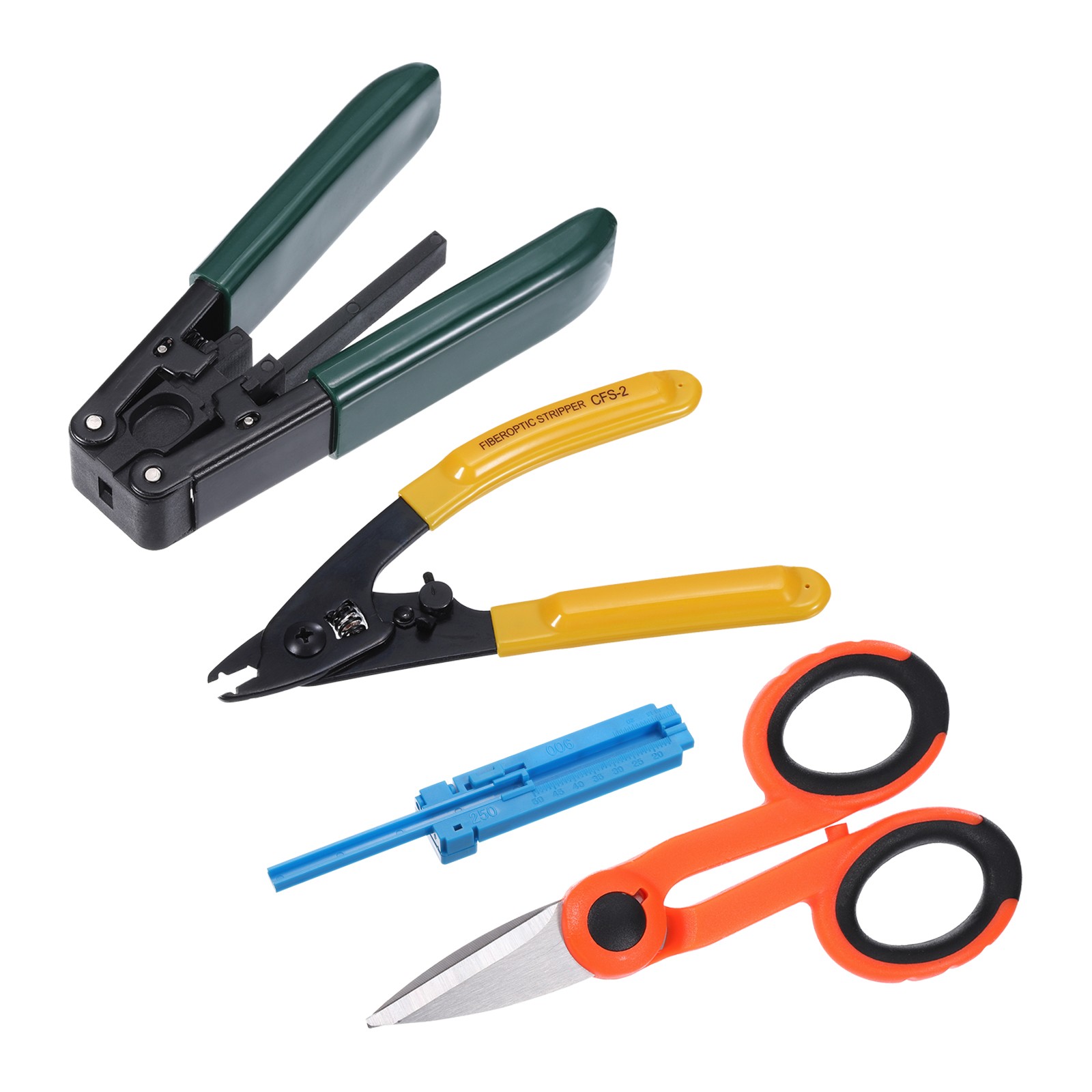 Optical Fiber Tool Metallic Stripper Double Hole Stripper Scissors Wire Guide