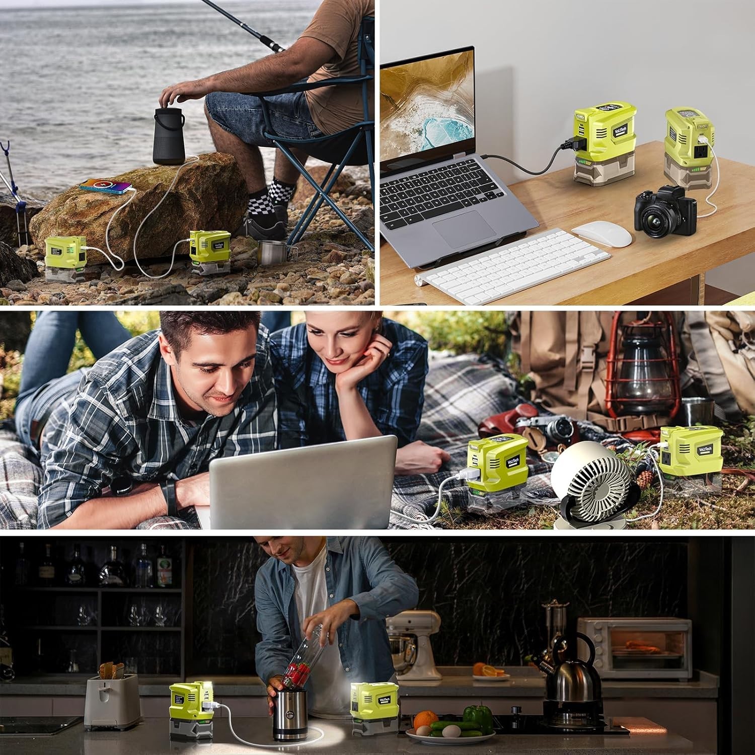 Real 200W Power Inverter Compatible with Ryobi 18V, VoLtTech Battery Inverter 18