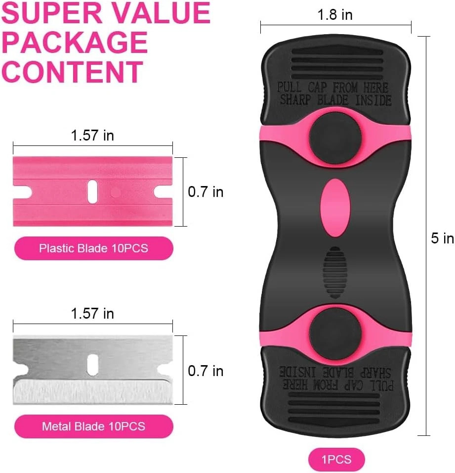 Razor Blade Scraper, 2-in-1 Scraper Tool, Multi-funtional Cleaning Razor Scraper