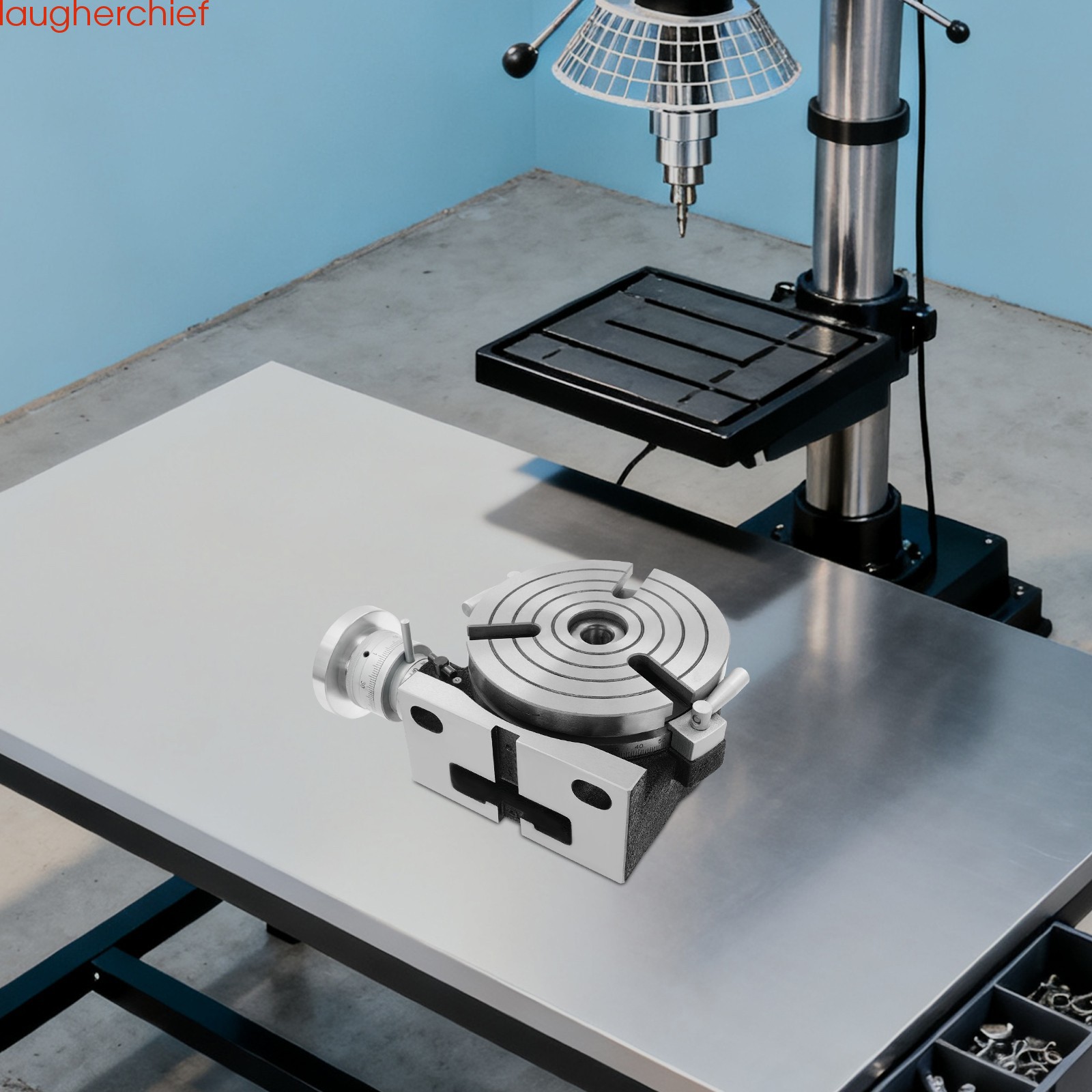 Precision-Adjustable Rotary Table, 3 T-Slots Rotary Table for Milling Machine