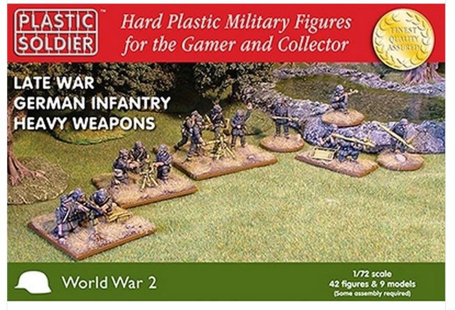 WW202005 1/72 LATE WAR GERMAN HEAVY WEAPONS  Plastic Soldier New In Box WW2