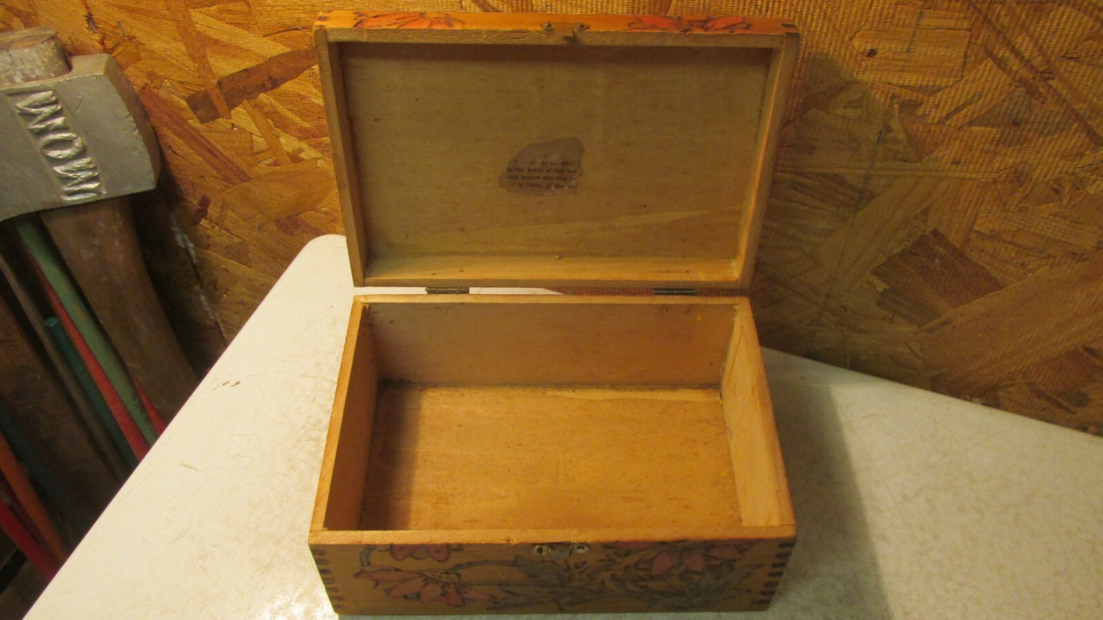 1908 Pyrography Floral Box Smith Center Kansas