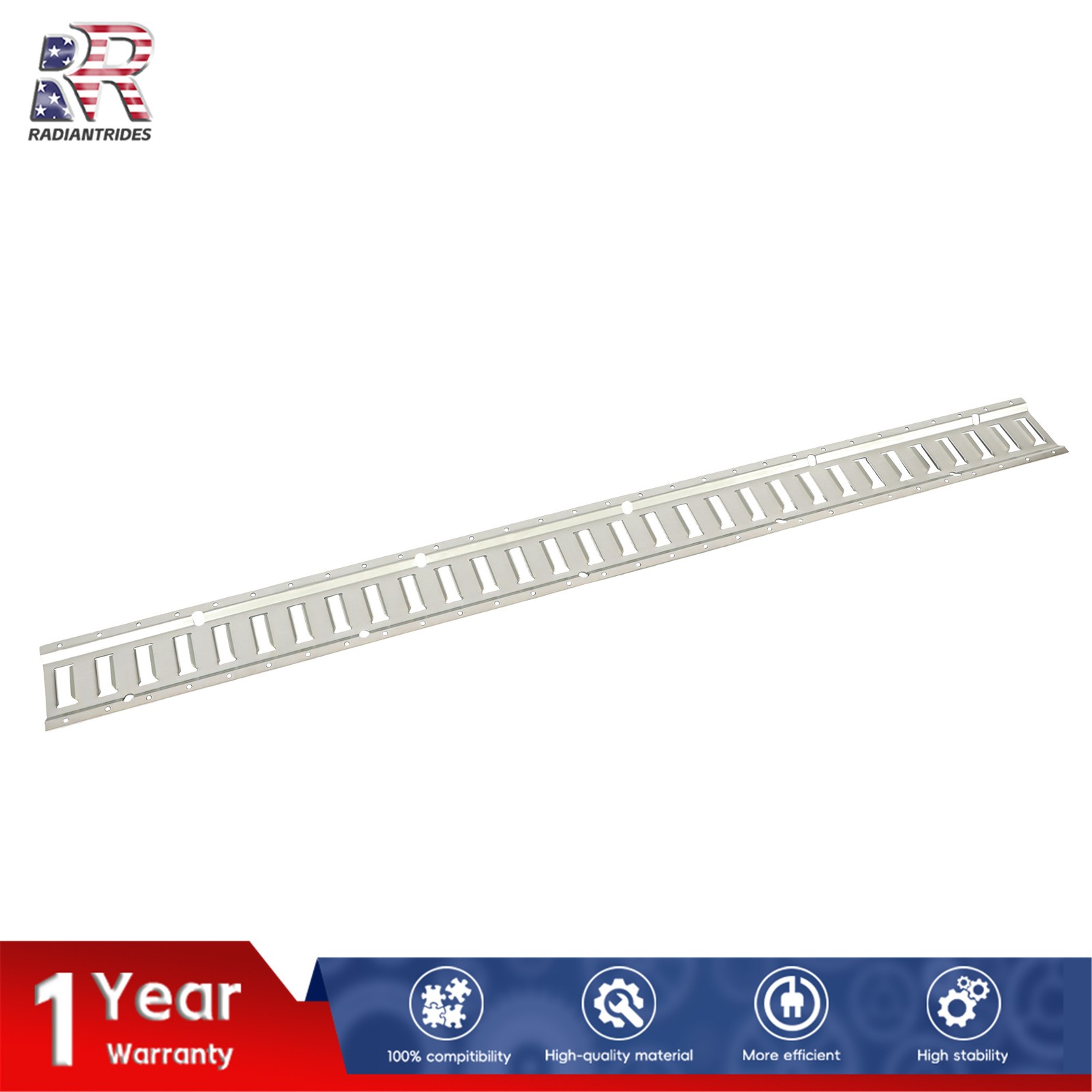 Silver E Track Rail Kit 4 Pieces 5 Foot Length For Utility Cargo Van Tie Down