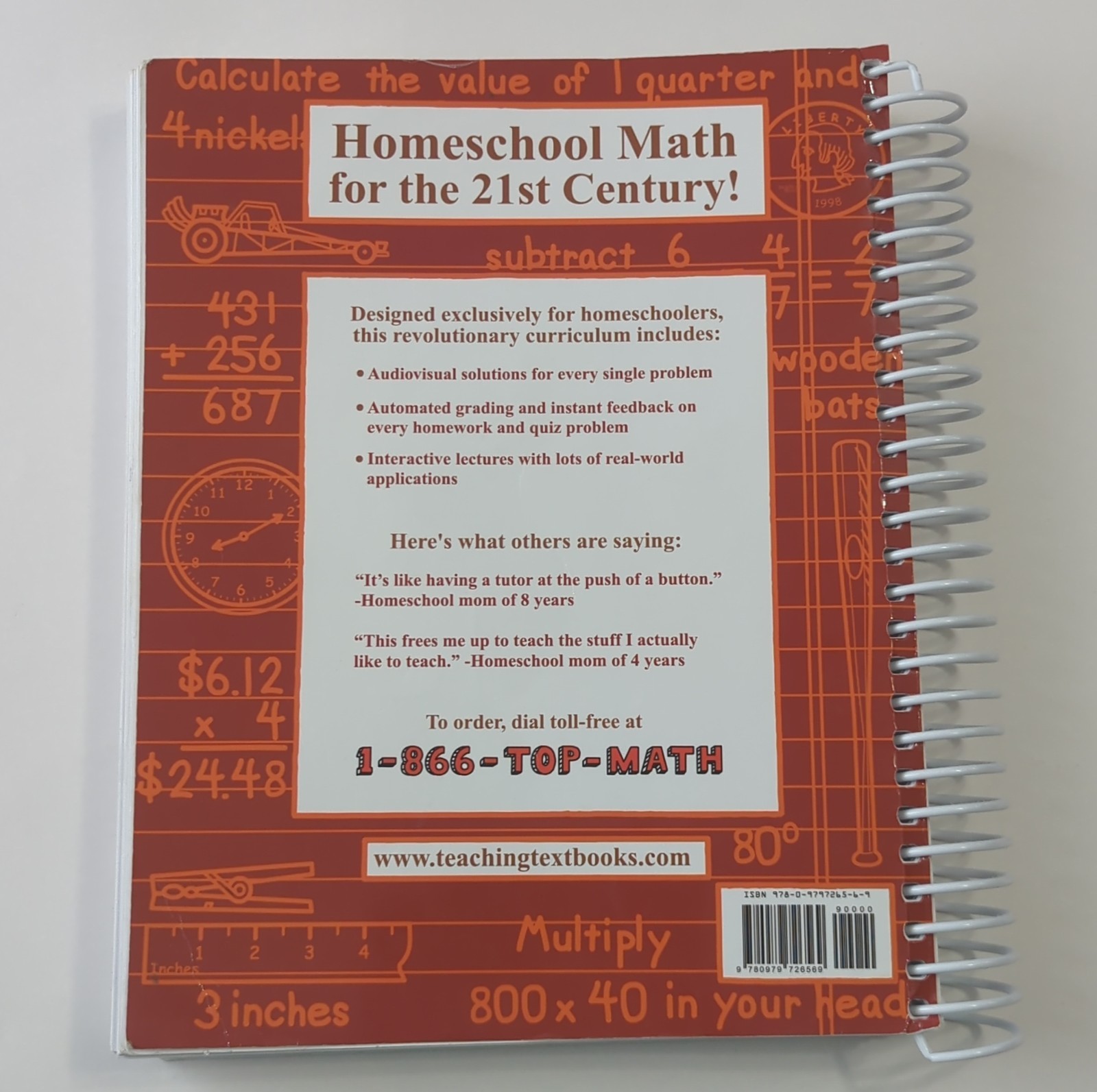 Teaching Textbooks Math 4 Workbook, CD-ROM Set 4 Discs & Answer Booklet - Read!