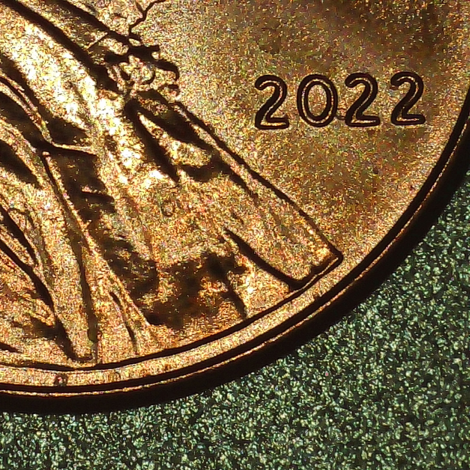 2022 P Lincoln spike Head Penny Red high luster