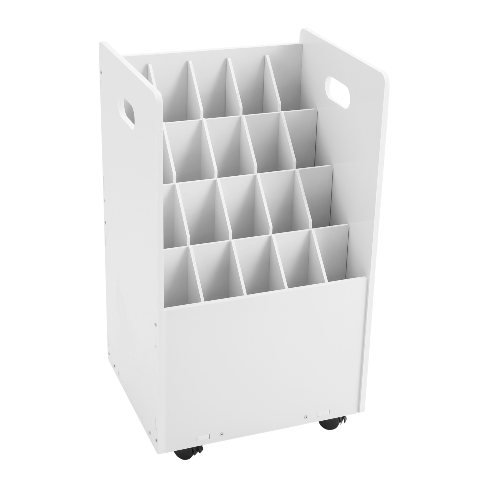 20-slot Roll File Organizer, Movable File Storage Cart, Roll Document Holder