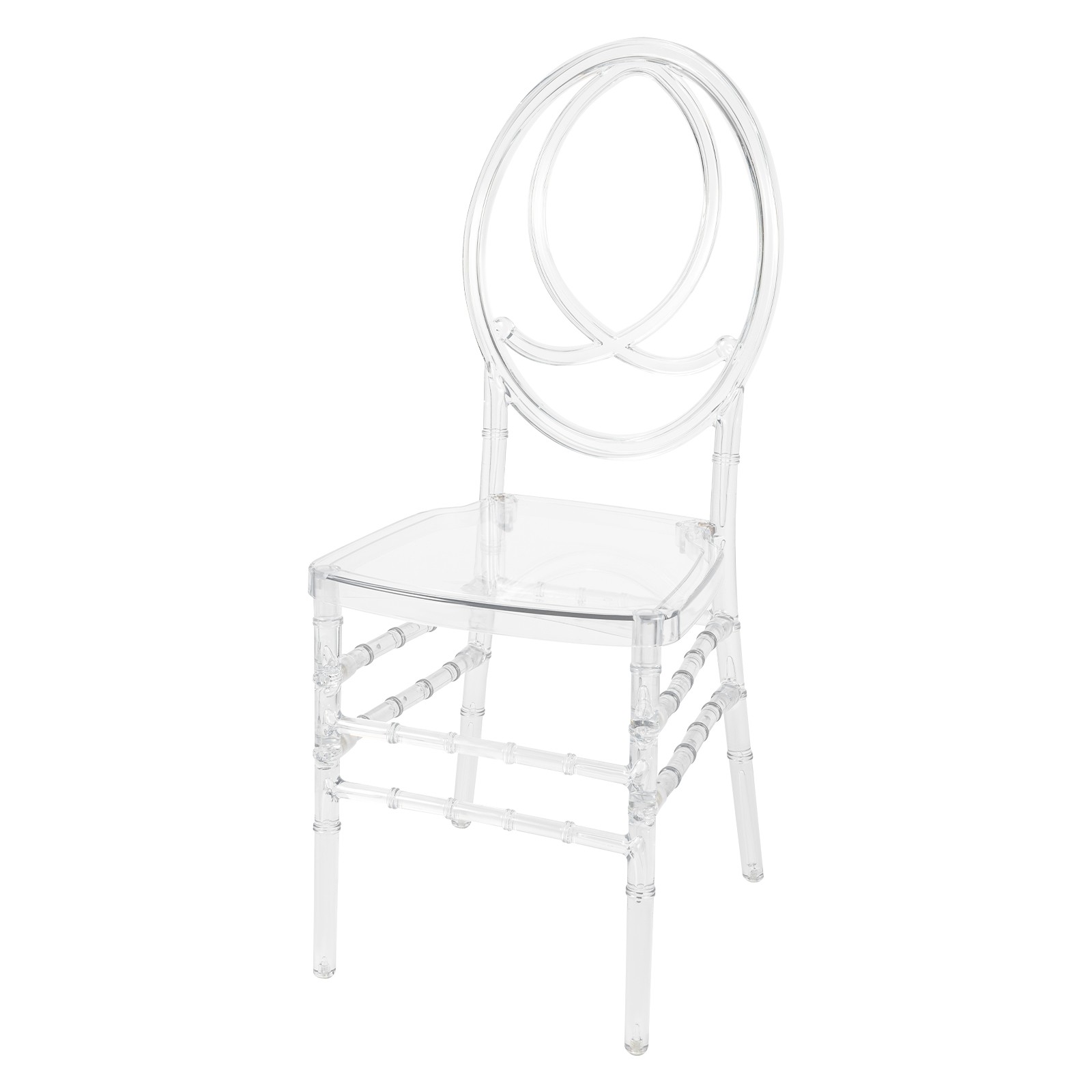 4PC Chairs Clear Dining Stools Elegant Party Event Wedding Decor for Living Room