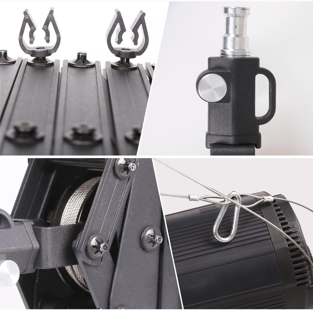 2Packs 2M/78.7Inch Drop Pantograph for Studio Ceiling Rail System Pantograph Stu