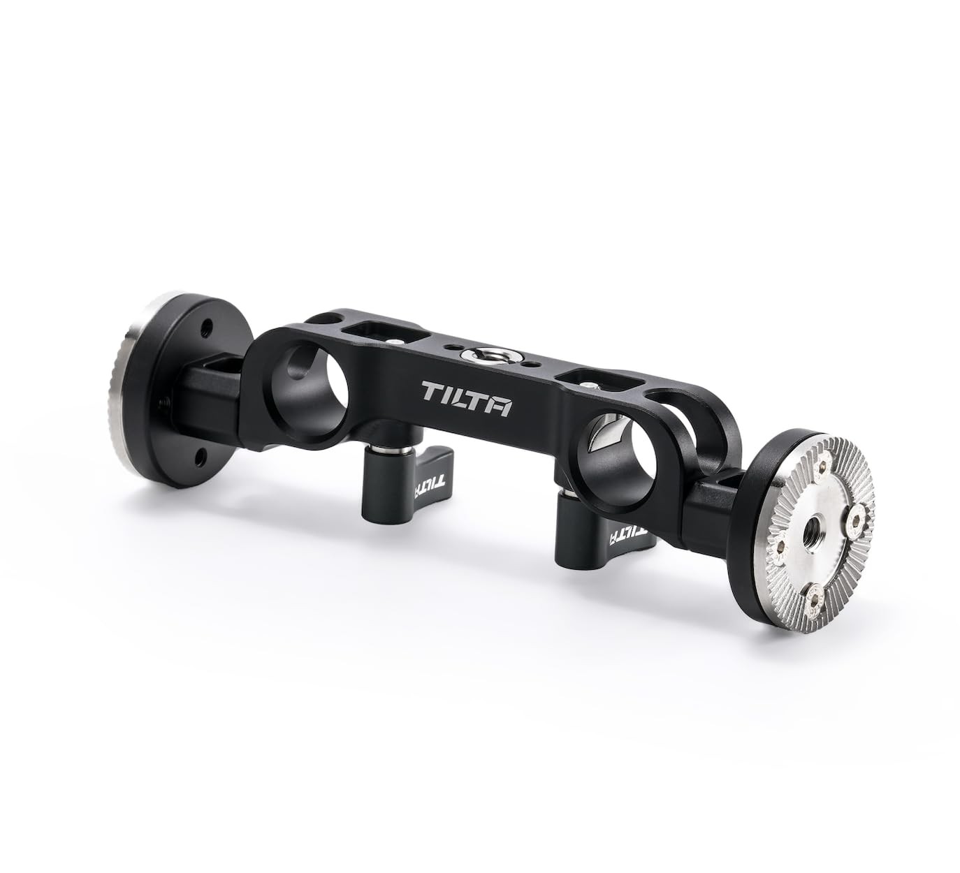 Dual Rosette Adapter 15mm LWS Rod Mount Aluminum Stainless Steel Black