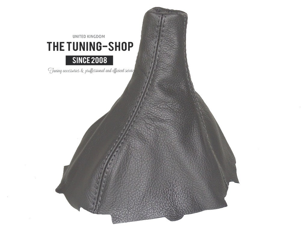 For Mitsubishi Colt Lancer Mirage 1996-03 Shift Boot Grey Genuine Leather