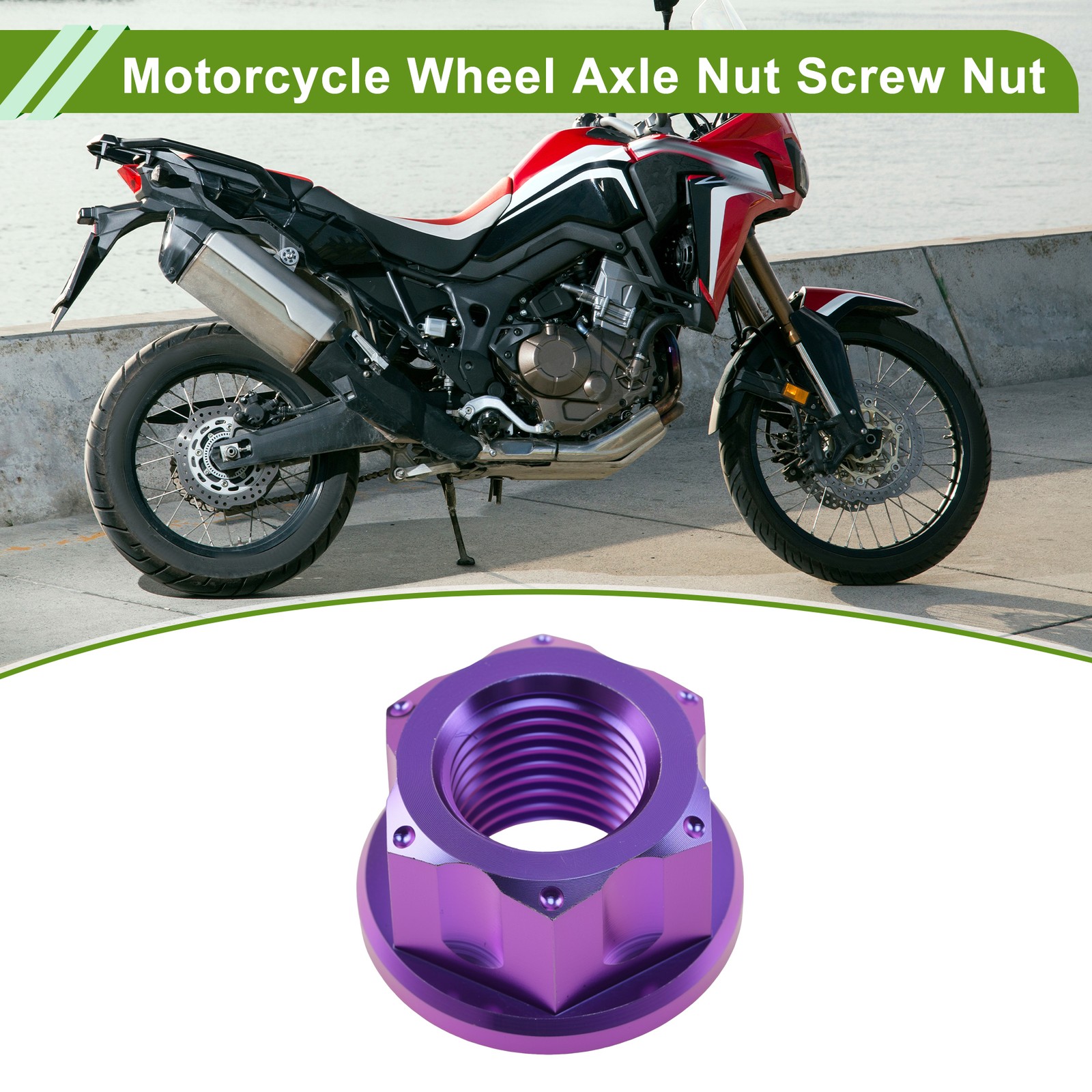M14x1.5 Motorcycle Wheel Axle Nut Screw Nut Blue Purple for Car/Motorcycle 6pcs