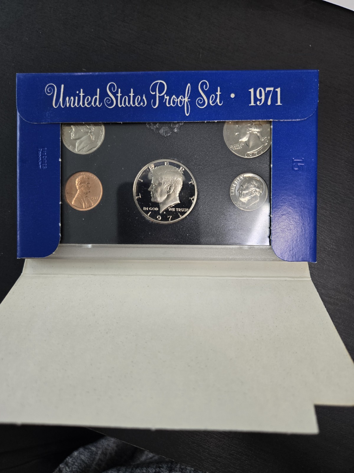 U.S. Proof Set 1971 Uncirculated 5 Coin Set Plastic Display Case Uncertified