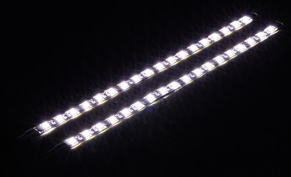 DS White PC LED Light Strip Computer Lighting with Magnetic Back, Molex Conne...