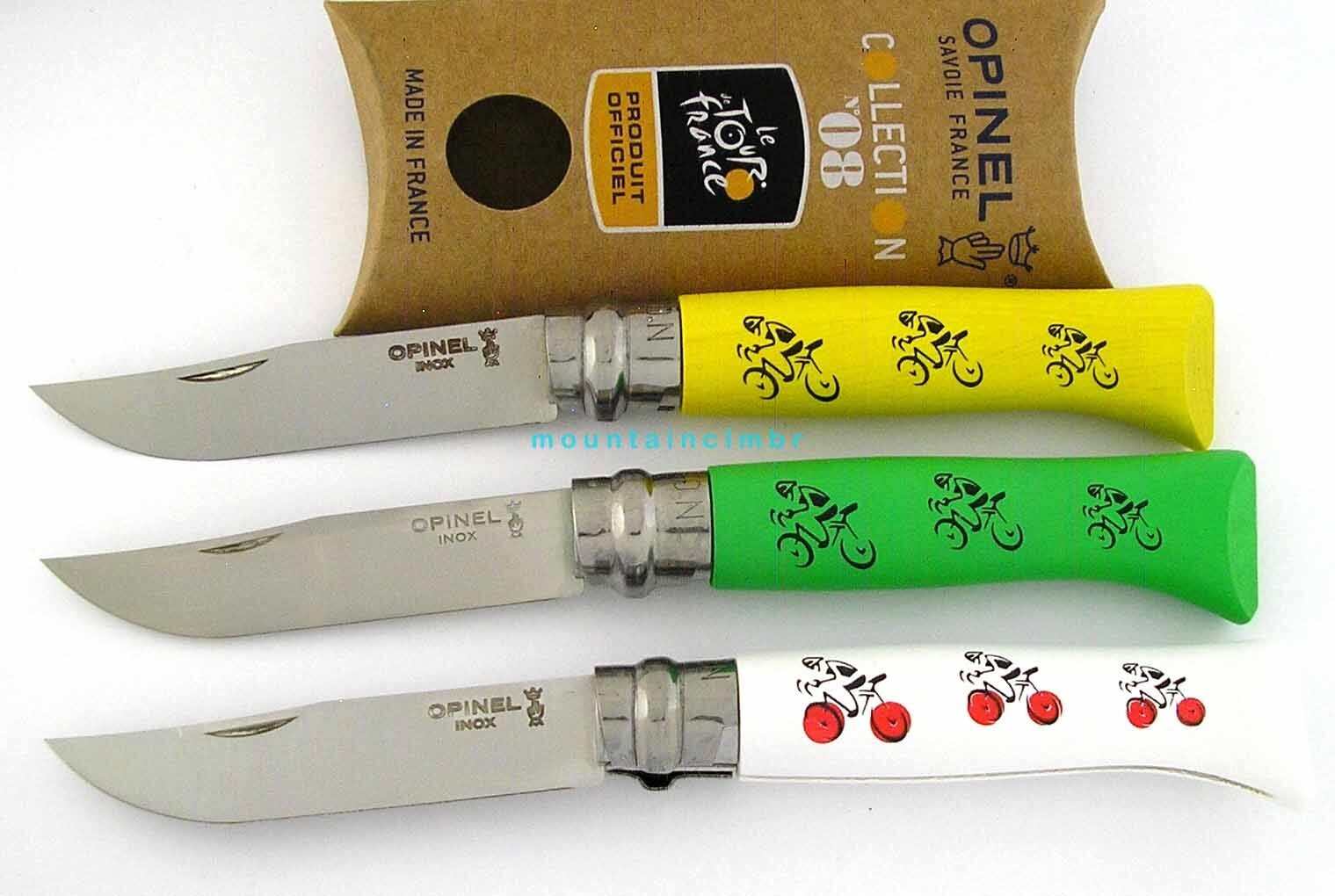 Opinel RARE 3 Pc SET COLLECTION No 8 TOUR DE FRANCE Limited Edition Knife France
