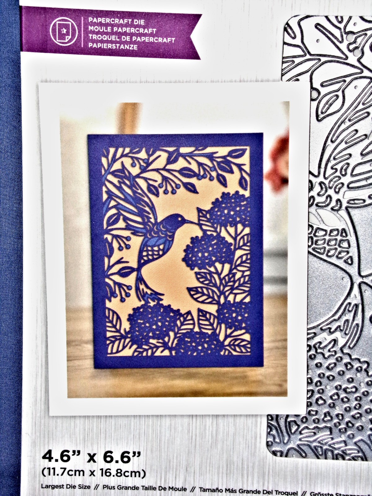 Gemini Hummingbird In Flight Die 2pc Create a Card by Crafters Companion HTF New