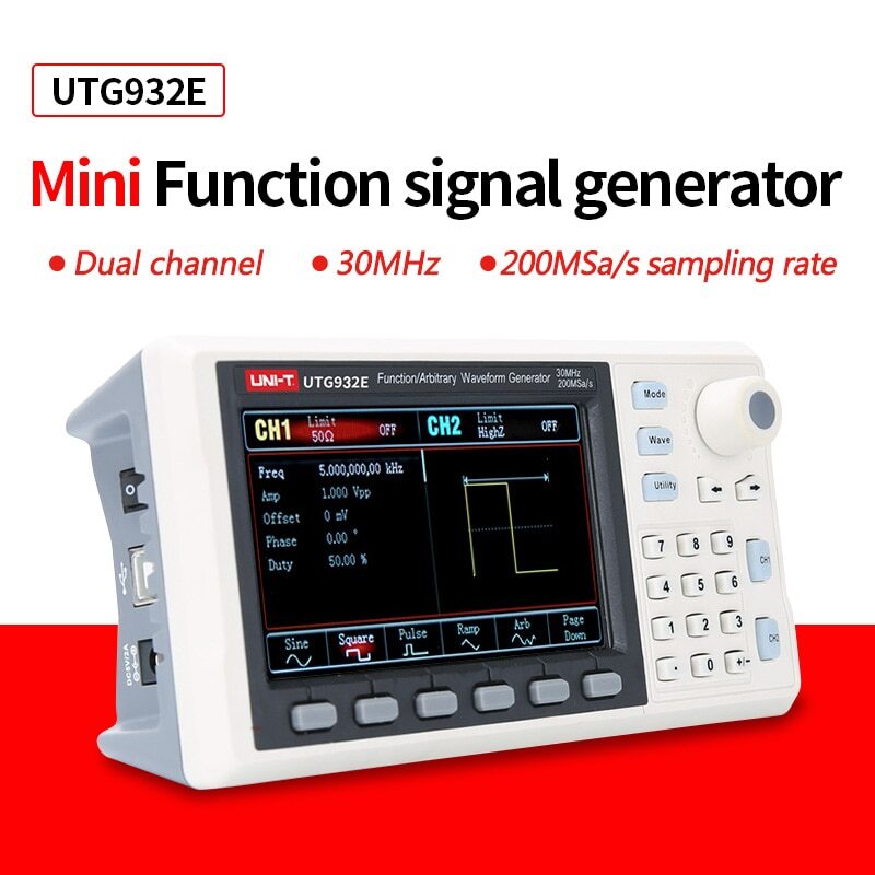 UNI-T UTG932E UTG962E 2CH Function Signal Source Generator Arbitrary Waveform