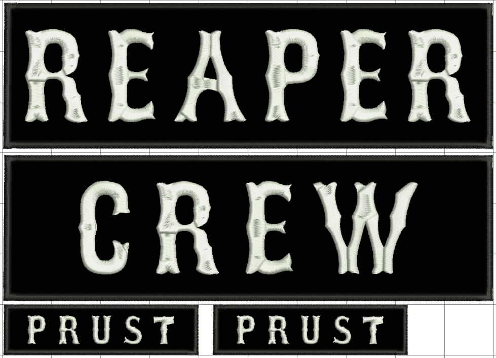 CUSTOM SET - Embroidered Sew-on Patch ( patches ) - 2pcs 10"x3" + 2pcs 4"x1"