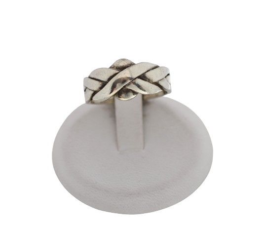 4 Band Interlocking Puzzle Ring 925 Sterling Silver Wedding Band