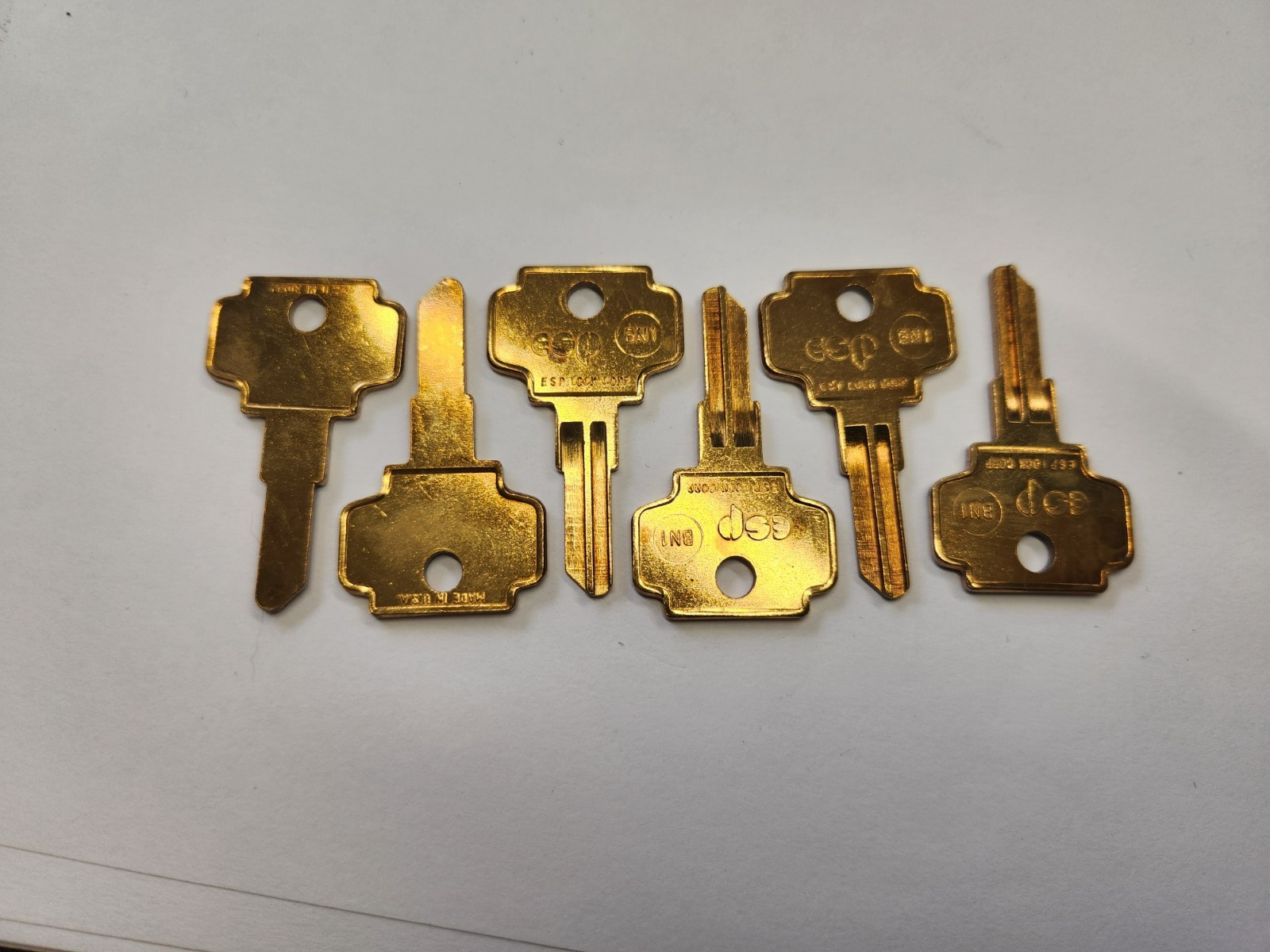6 ESP BN1 Key Blanks   (rm.2-oo)