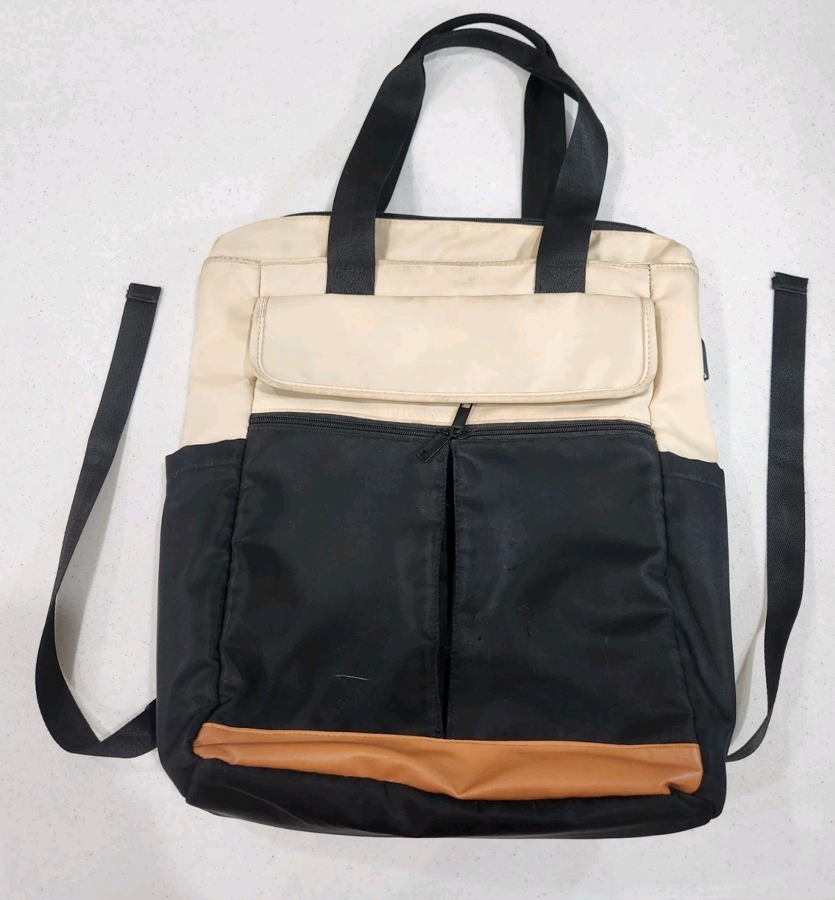 Lightweight School Backpack with USB Charging Classic Bookbag Laptop Bag USED