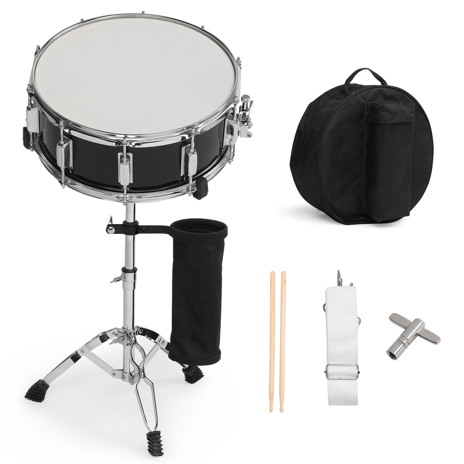 Snare Drum Set 14X5.5 Inch for Student Beginners with Drumstick Holder Drum Bag