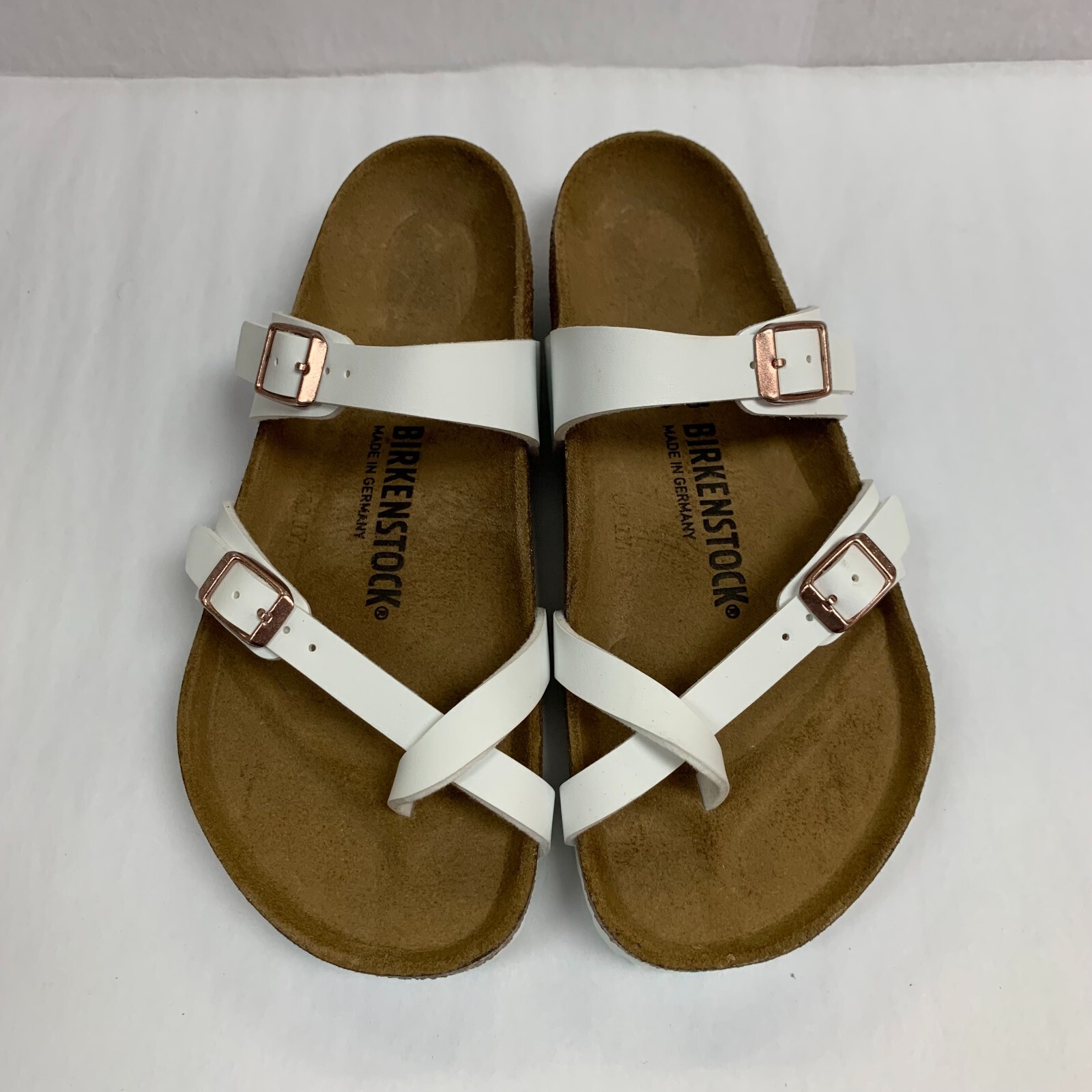 Birkenstock New with Box Mayari White Birko-Flor Regular Width - Select Size