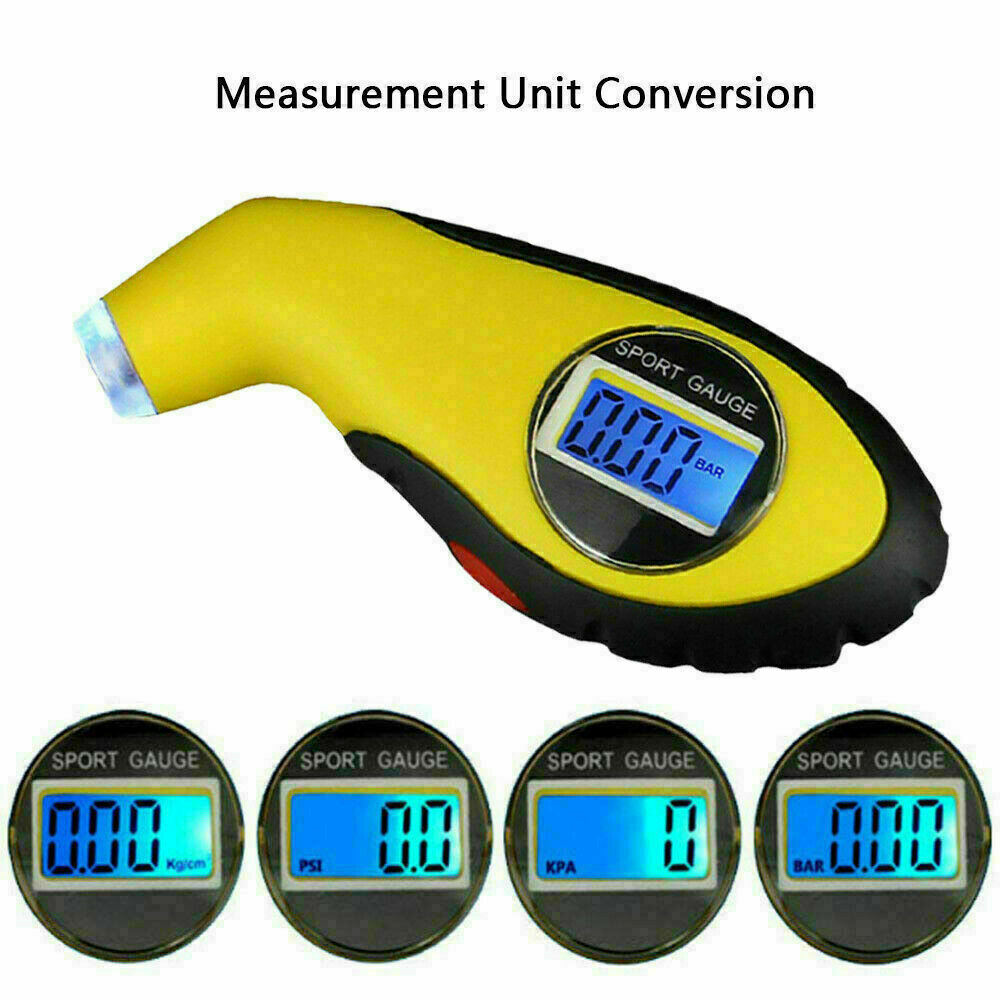 Tire Pressure Gauge Digital LCD Handy Air Gauge For Car Truck Motorcycle Bicycle