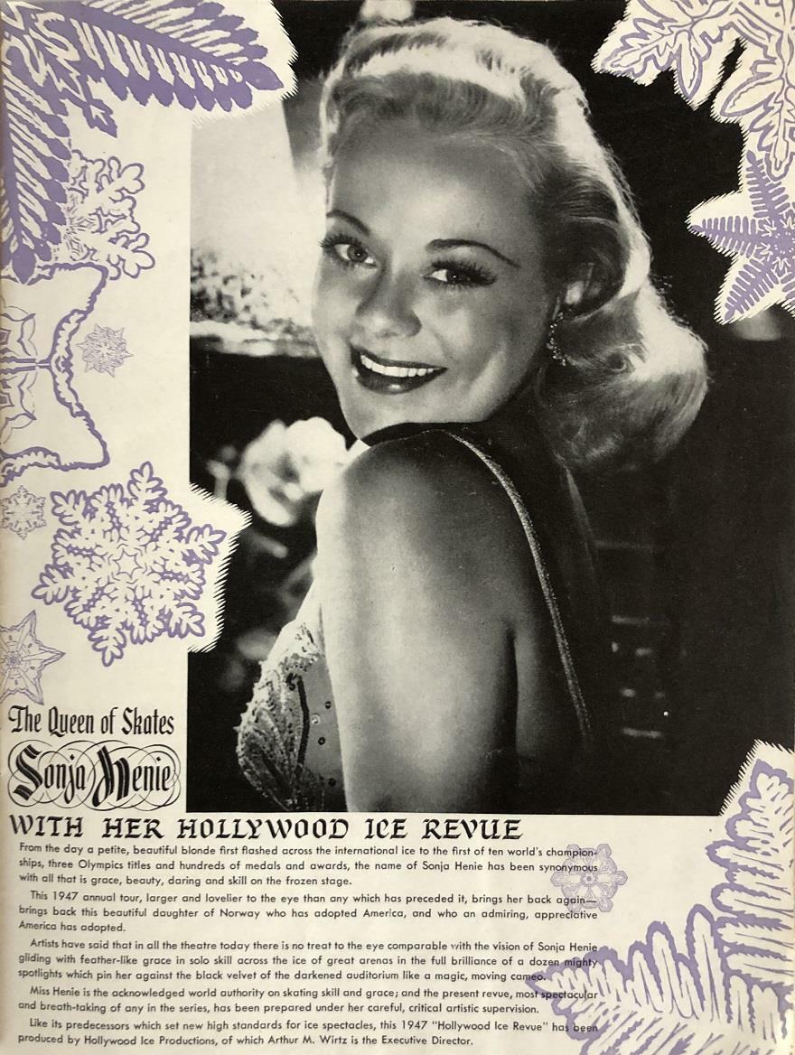 Sonja Henie- 1946 Vintage Ice Skating Program