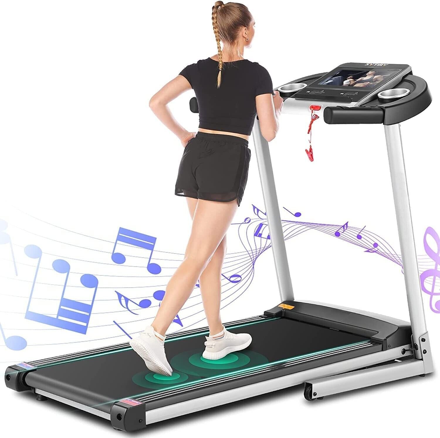 Folding Treadmill 3.25 HP Heavy Duty Electric Running Machine Fitness Equipment~