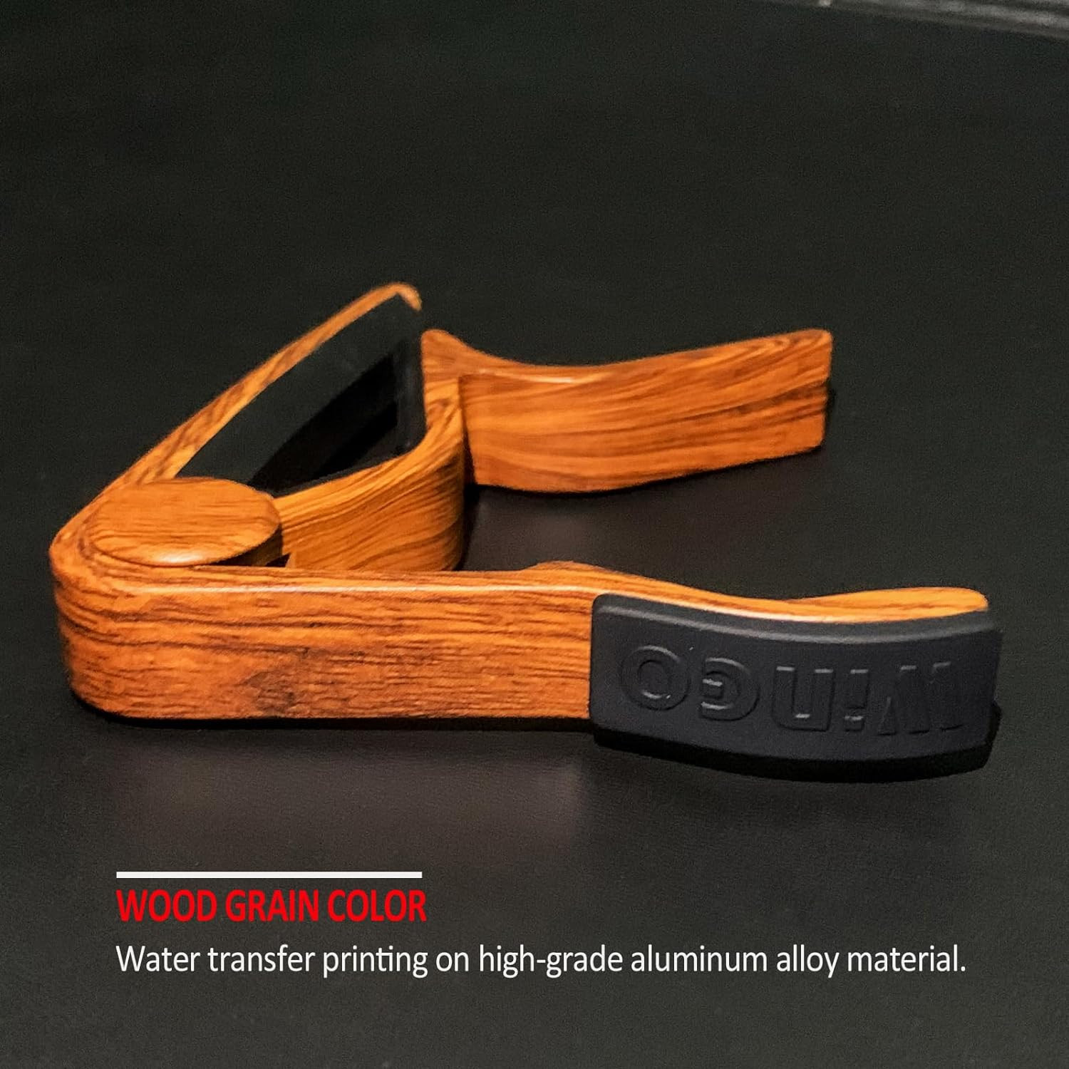 WINGO Guitar Capo for Acoustic and Electric Guitars - Rosewood Color with 5 Pick