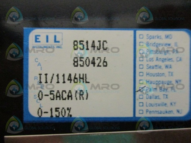 EIL INSTRUMENTS II/1146HL PANEL METER NSMP