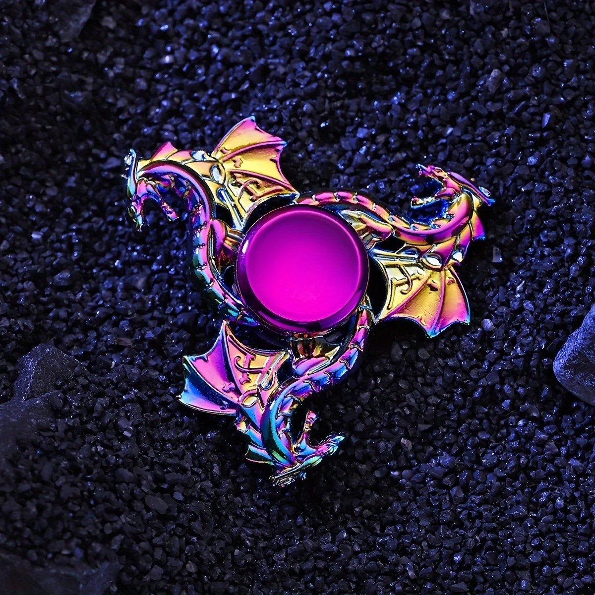 Metal Finger Spinner Sky Dragon Design Durable Adult Fidget Toy Long Spin Time