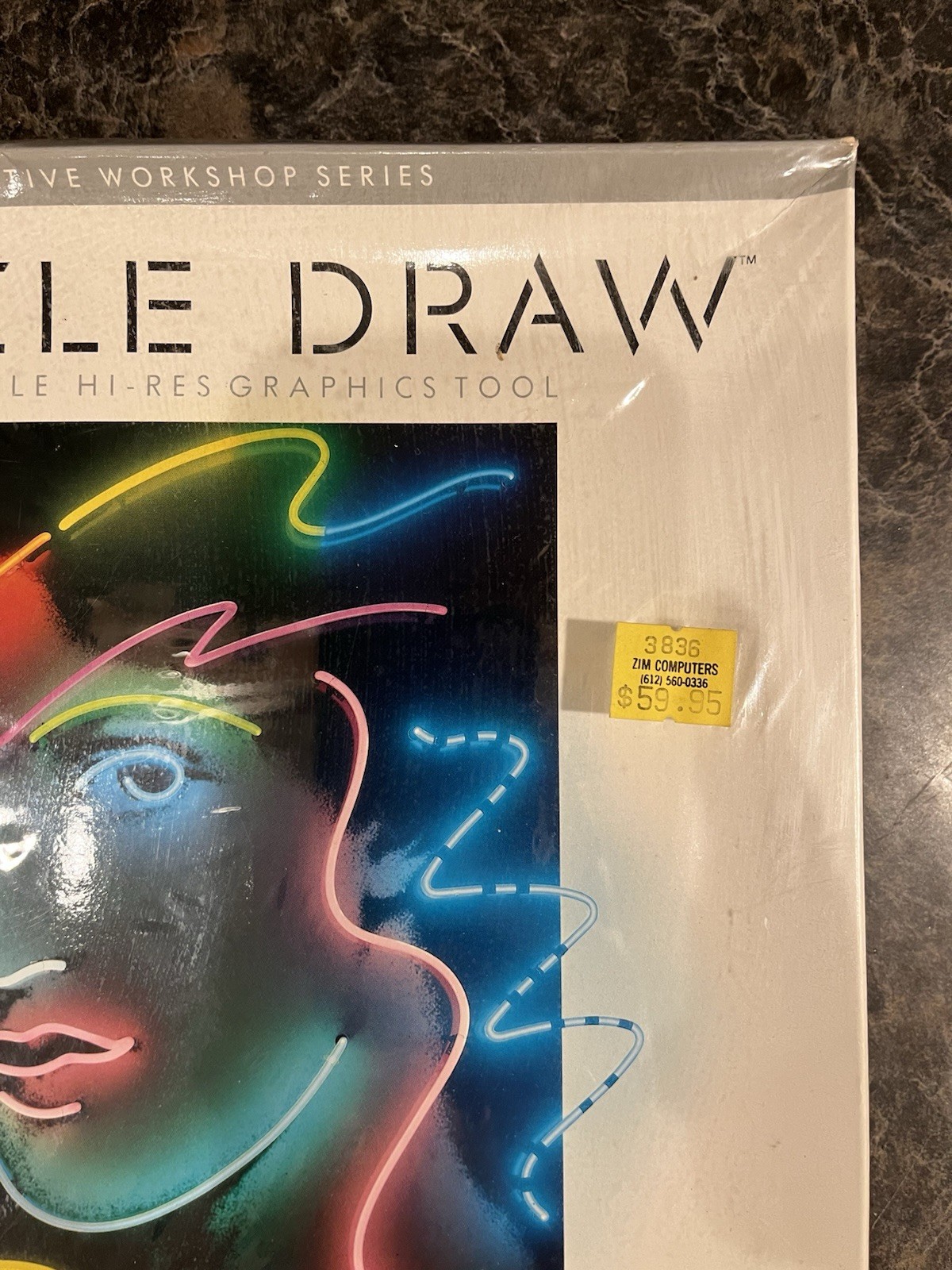 DAZZLE DRAW Factory Sealed Had Damage APPLE IIe/IIc Broderbund 1984 128k Disk