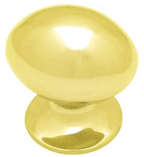 1" Fusilli Football Knob Brass Plated