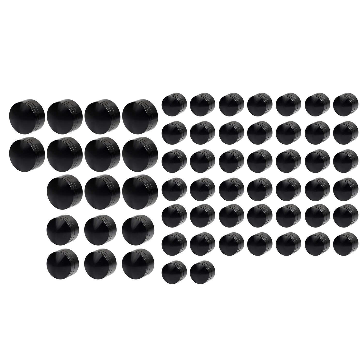 Black 61pcs Engine Bolt Topper Caps Cover For Harley Road Glide FLTR EFI FLTRI