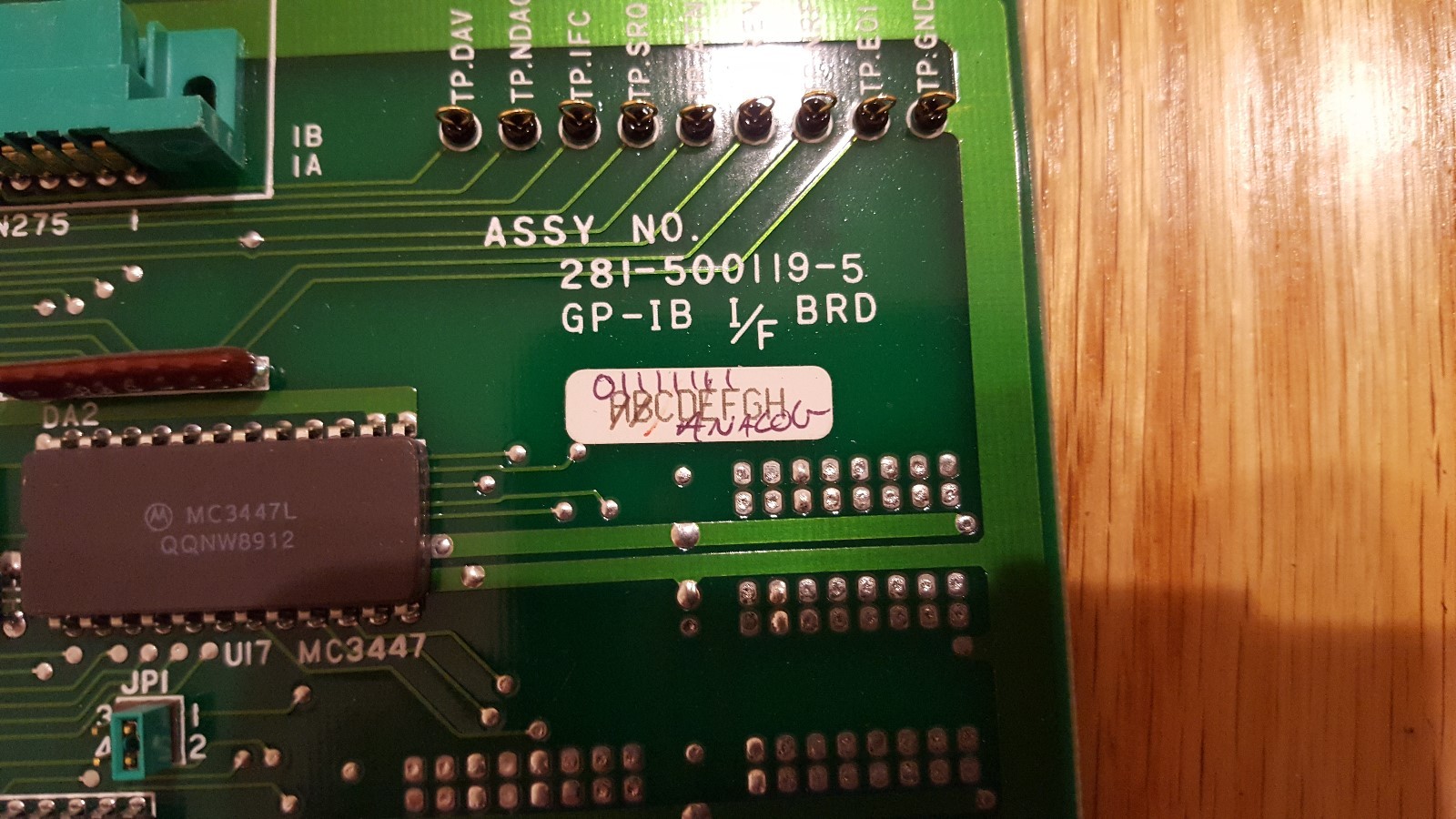 GP-IB I/F BOARD 281-500119-5