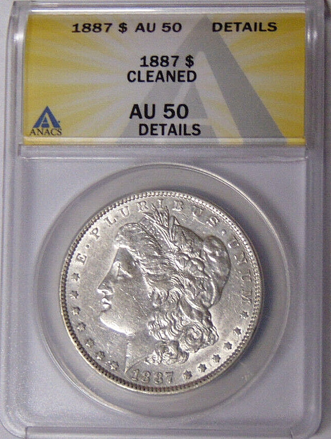 ANACS AU50 Detail 1887-P Morgan Silver Dollar Philadelphia Mint #7463762