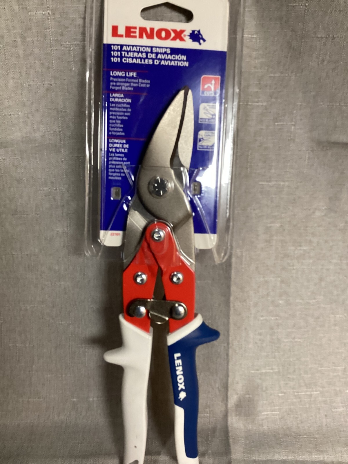 *NEW* LENOX 101 Aviation Snips 10 Inch Cut Straight Left Red 22101H