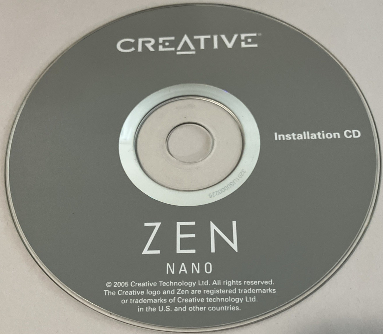 Creative Zen Nano Installation CD Software/Drivers (CD-Rom, 2005) - Disc