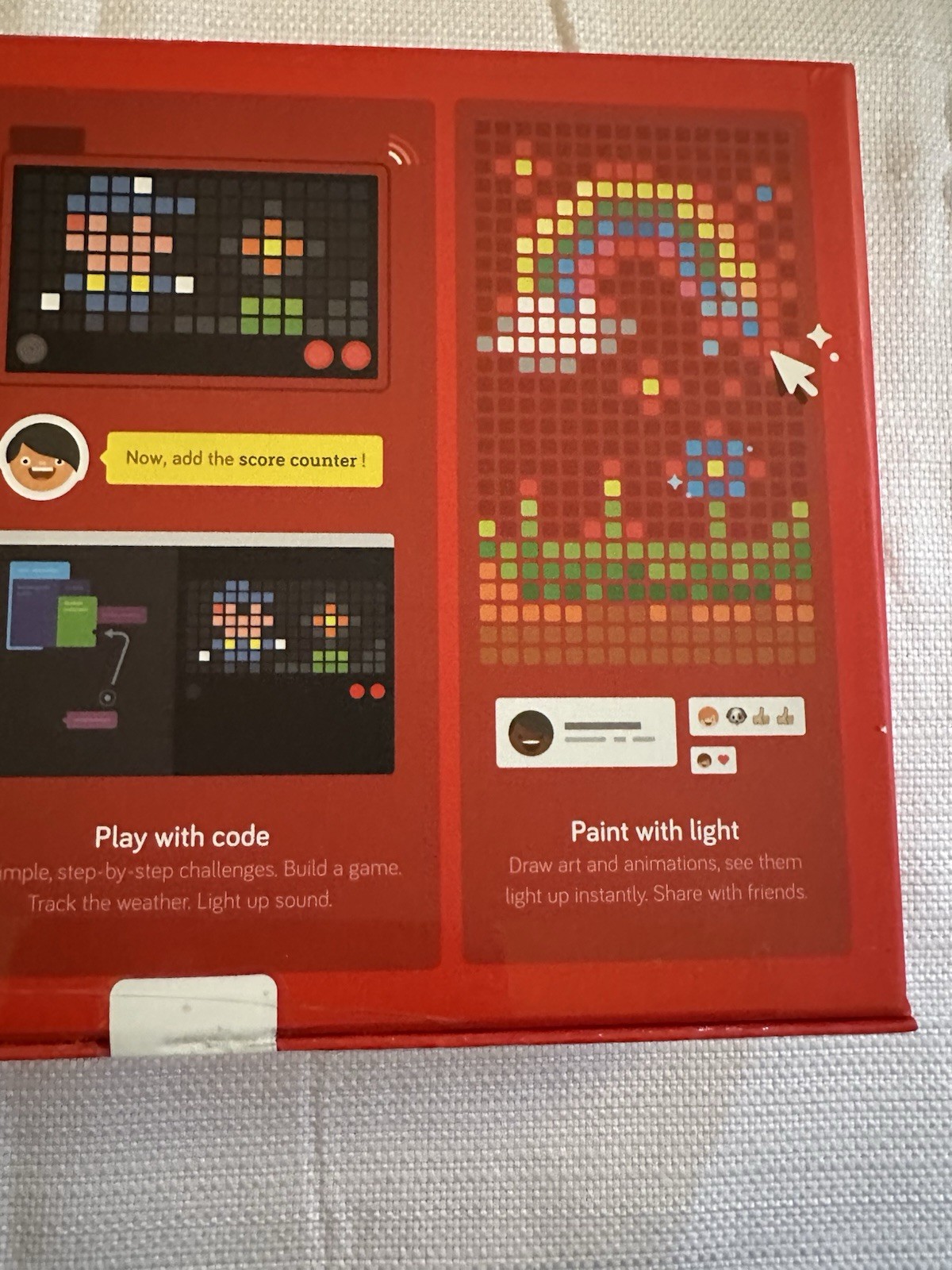 Kano 1003 Pixel Kit Learn Build & Code Dazzling Lights wireless lightboard NIB