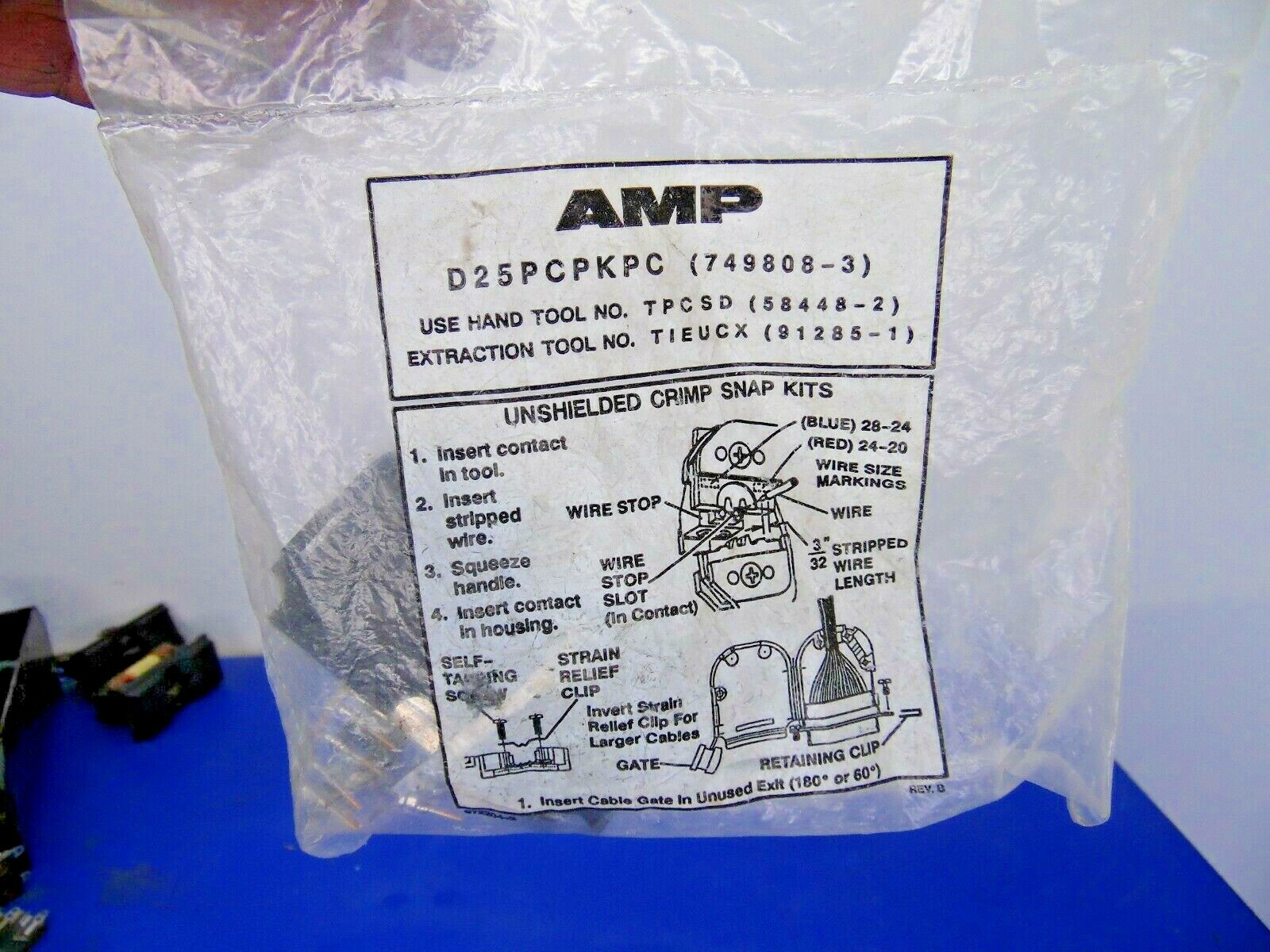 AMP D25PCPKPC Unshielded Crimp Snap Kit ,NEW