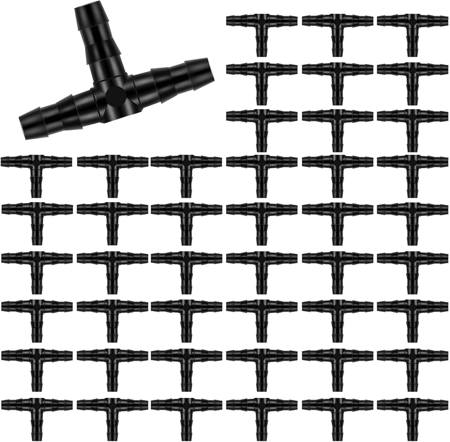 Kalolary 100PCS 1/4" Universal Barbed 100 Count - 3.50 × 2.00 × 0.4 cm, Black