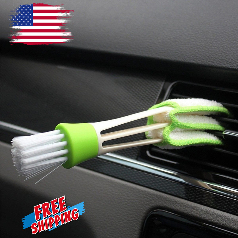 Dual-Head Car Cleaning Brush Car Vent Air-Condition Blind Cleaner Free Shipping