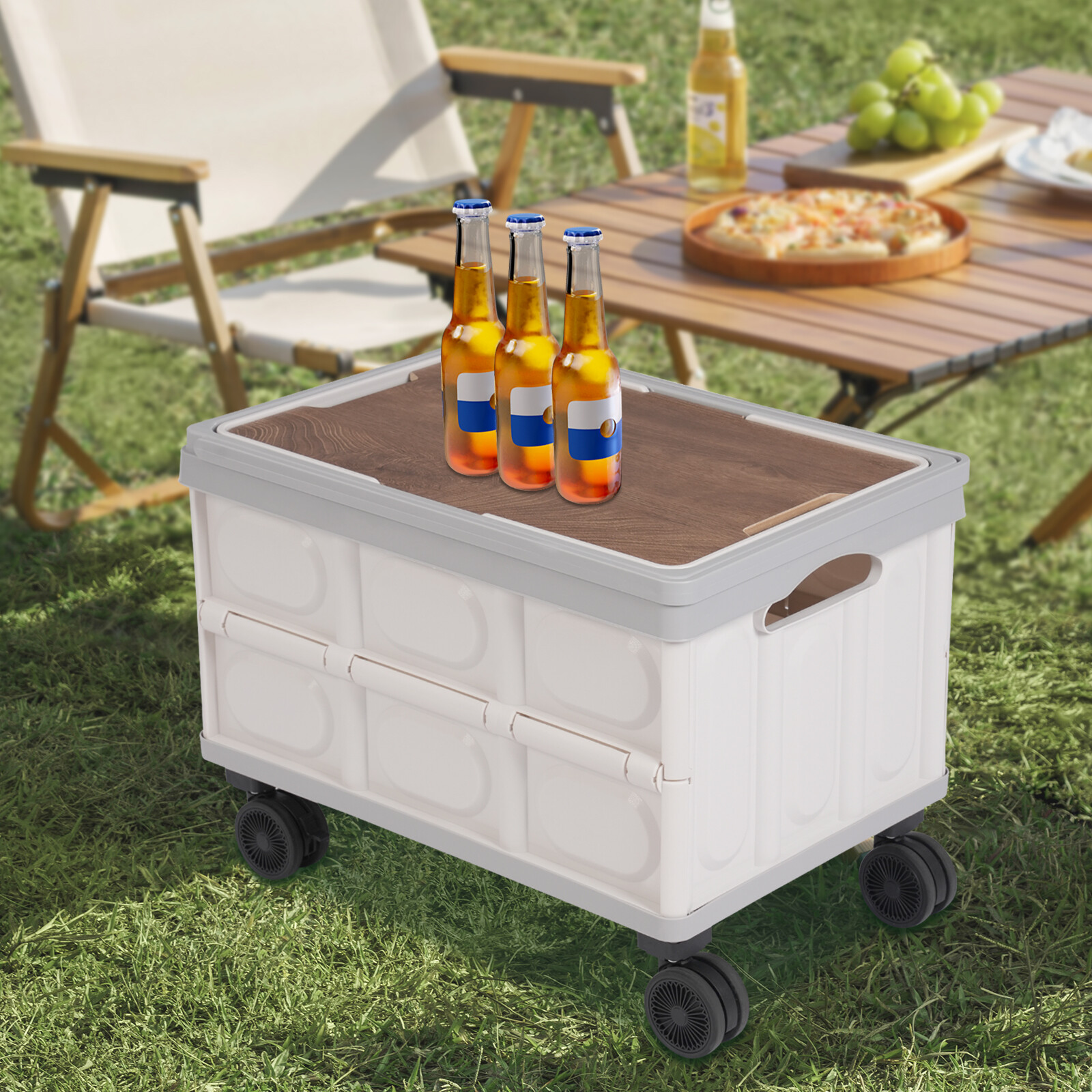 Foldable Utility Vehicle,large Capacity Rolling Cart,foldable Box For Outdoor
