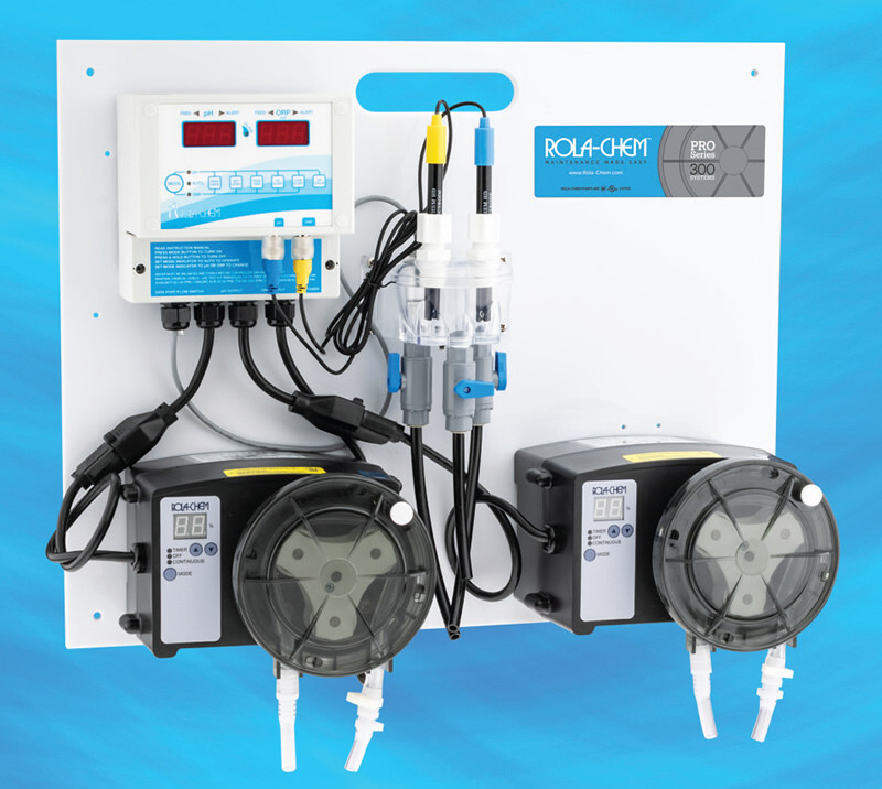 Rola-Chem 554500 / 554107 Swimming Pool ORP/pH Controller, with Two 32GPD Pumps