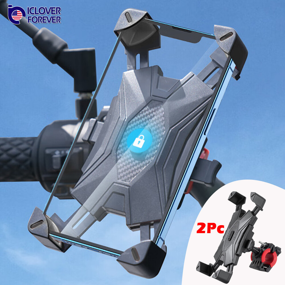2Pack Bicycle Motorcycle Phone Holder Mount Handlebar Electric MTB Scooter Bike